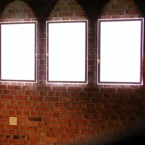 4PCS Quadro de Acrílico Iluminado por LED Placas de Menu Retroiluminado Cartaz Caixas de Luz de 18