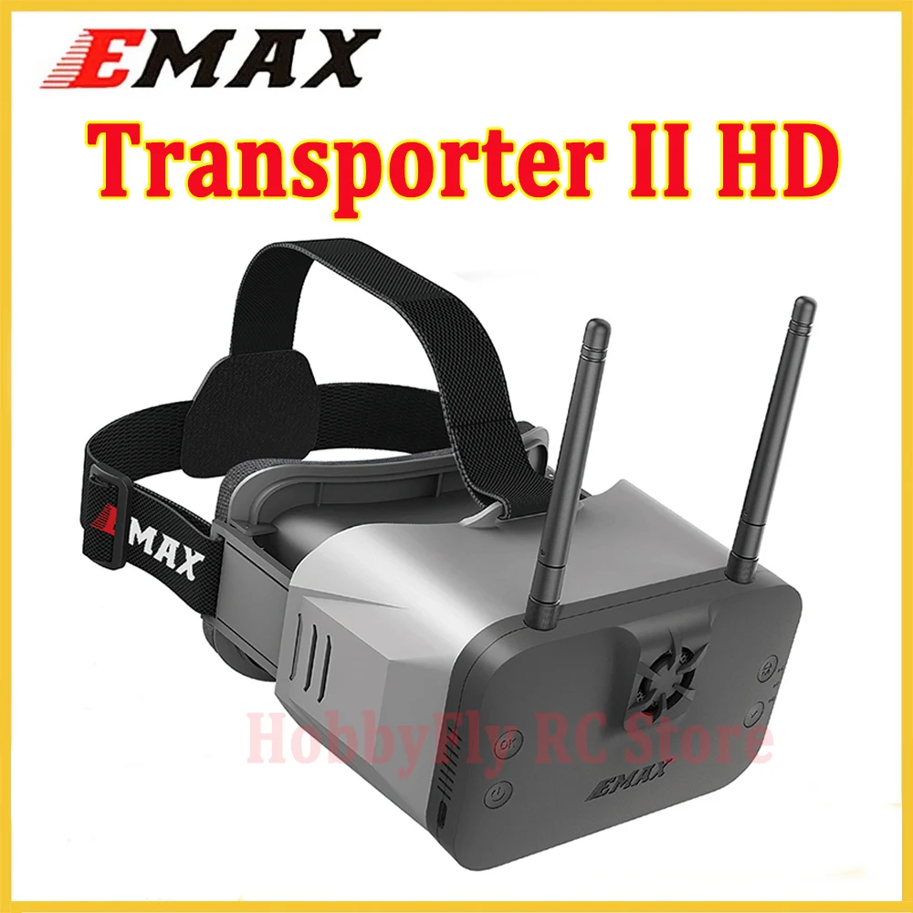 EMAX Transportador II 2 HD FPV Óculos de 720×1080 4.45 Polegadas Tela Antena HDZero de Óculos de proteção Para RC FPV Racing Drone Quadcopter