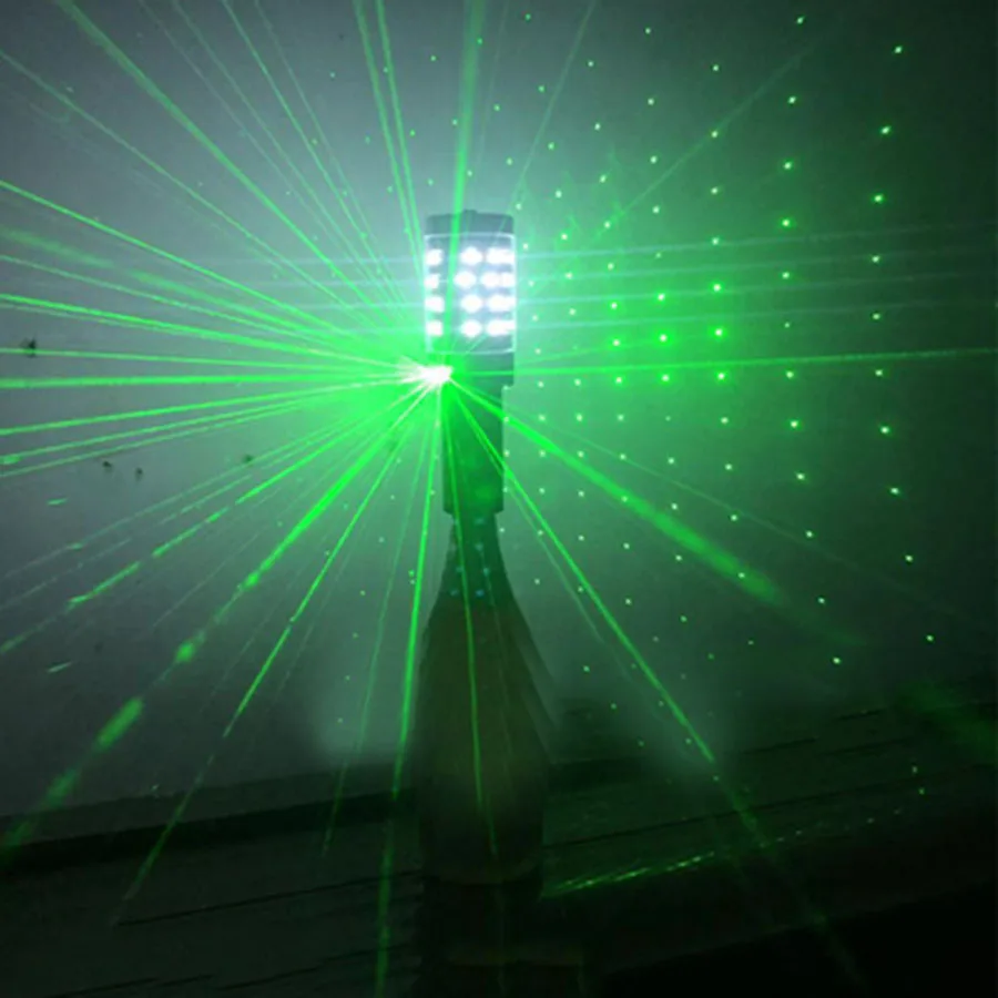 LED Strobe Baton Com 2 Cabeça do Laser de Luz Rechargeble Garrafa de espumante Vara de Piscamento Garrafa de Serviço Sparklers Barra de Luz Decoração