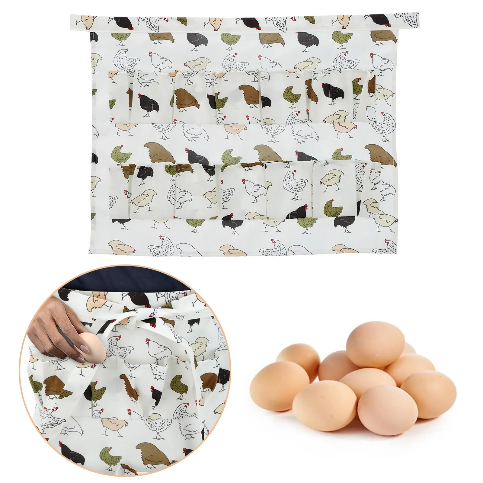 Multi-bolso de Recolha de Ovos, Colheita Aventais granja de frangos de Trabalho Avental de Ovos de Ganso Coleção de Aventais Aventais para a Mulher aventais